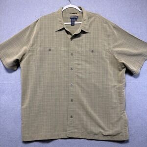 5.11 Tactical Series Mens 2XL Short Sleeve Rip Stop  Shirt Olive Green Grid